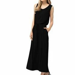 Anna-Kaci Sleeveless Maxi Length Drawstring Dress -ANNA-KACI SHOP M00465859705979 1239592813
