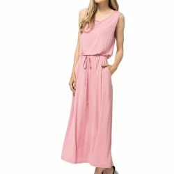 Anna-Kaci Sleeveless Maxi Length Drawstring Dress -ANNA-KACI SHOP M00465859705979 4051202141