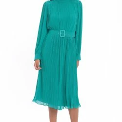 Maggy London Ireland Belted Pleated