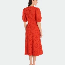 Maggy London Nia Eyelet Midi Dress -ANNA-KACI SHOP M00641224900662 750076236