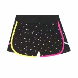 Deux Par Deux Inted Short With Mesh Insert Black Foil Triangle