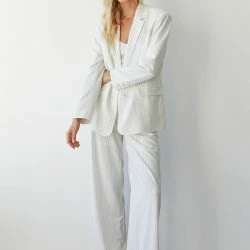 Crescent Zhuri Stripe Straight Leg Pleated Trousers 16 Crescent Zhuri Stripe Straight Leg Pleated Trousers -ANNA-KACI SHOP M00679529624143 123423751