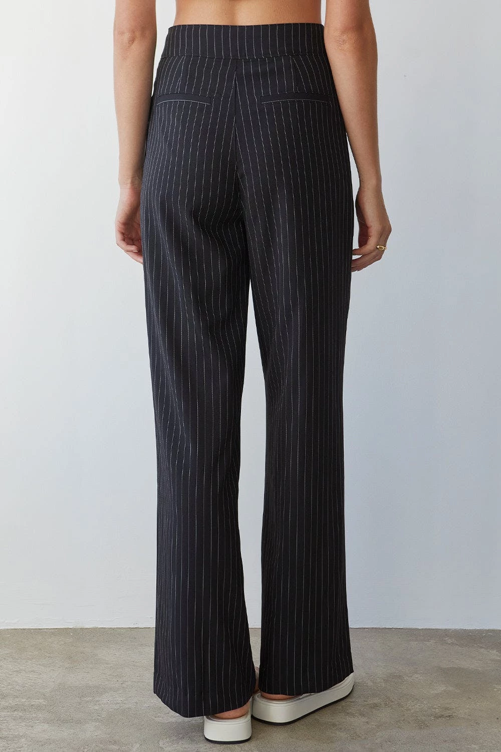 Crescent Zhuri Stripe Straight Leg Pleated Trousers 2 Crescent Zhuri Stripe Straight Leg Pleated Trousers - Image 2