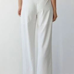 Crescent Zhuri Stripe Straight Leg Pleated Trousers 17 Crescent Zhuri Stripe Straight Leg Pleated Trousers -ANNA-KACI SHOP M00679529624143 3717518638
