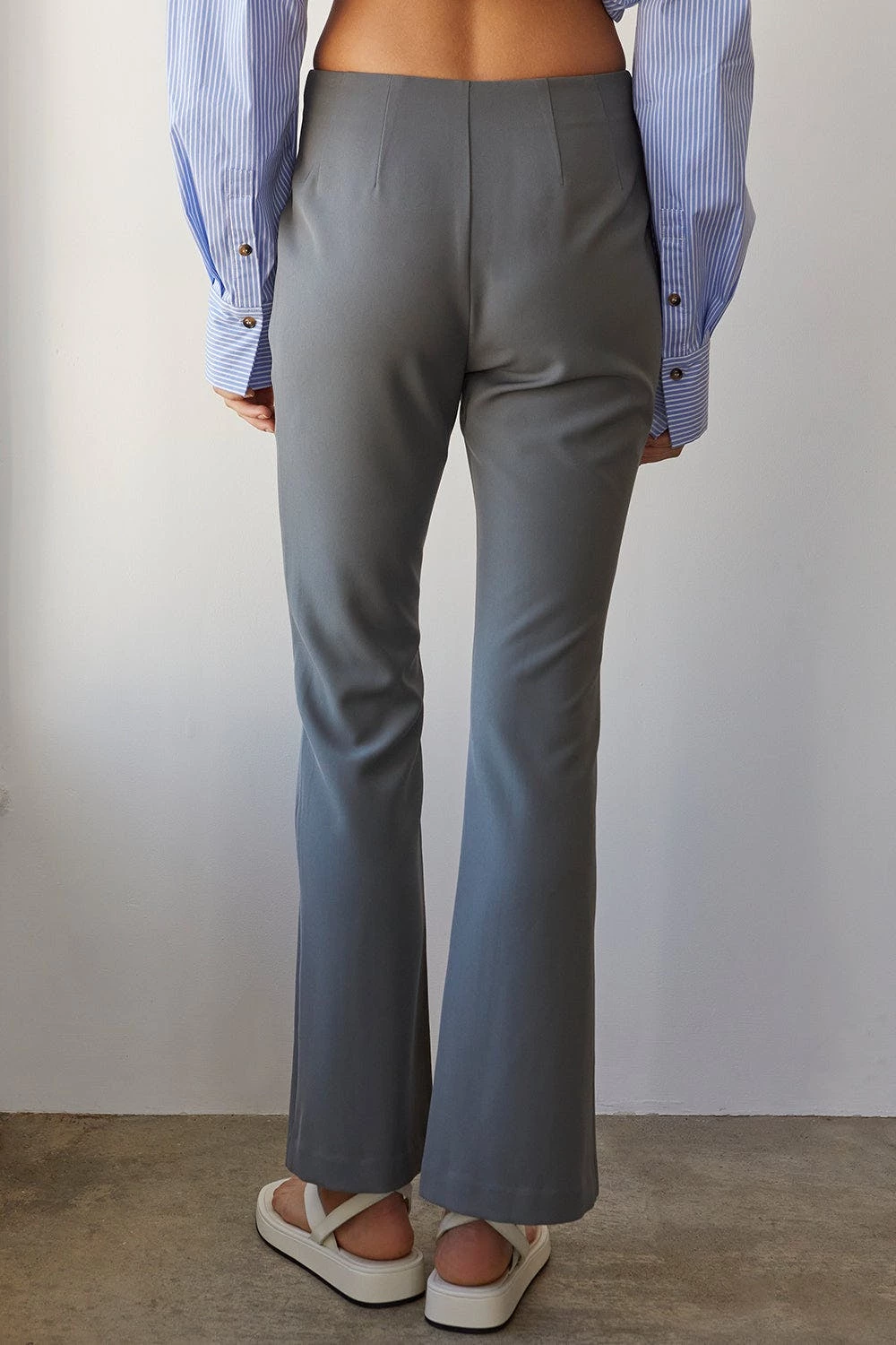 Crescent Noelle Front Slit Flare Pants 4 Crescent Noelle Front Slit Flare Pants - Image 4