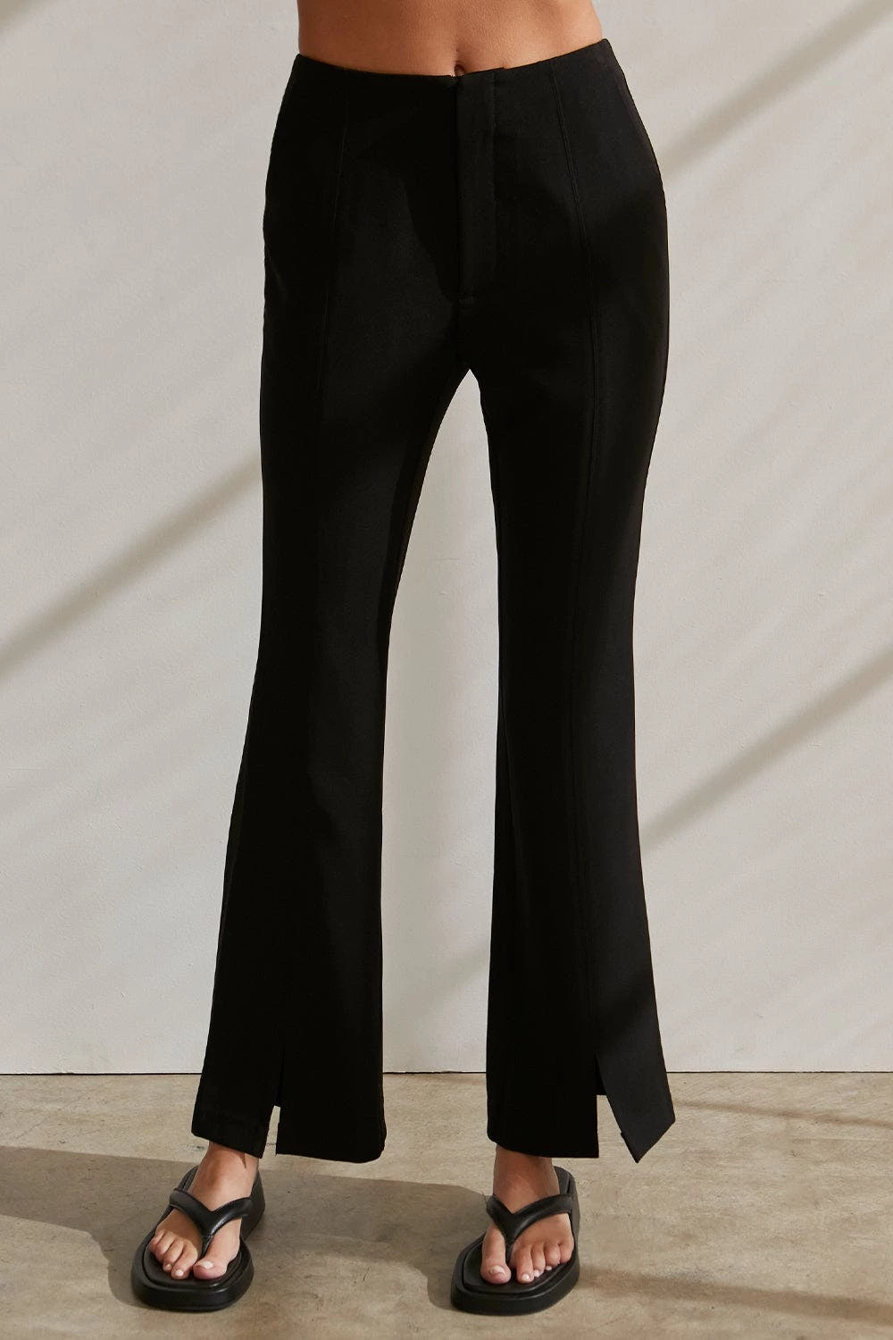 Crescent Noelle Front Slit Flare Pants 1 Crescent Noelle Front Slit Flare Pants