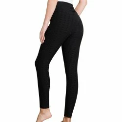 SOBEYO Womens' Legging Bubble Stretchable Fabric Yoga Fitness Work-out Sport Black