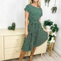Anna-Kaci Ditsy Floral Print Pleated Dress -ANNA-KACI SHOP M00720073554759 2831940559