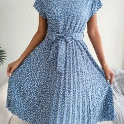 Anna-Kaci Ditsy Floral Print Pleated Dress -ANNA-KACI SHOP M00720073554759 3284449761