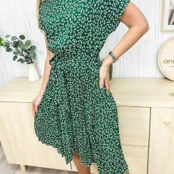 Anna-Kaci Ditsy Floral Print Pleated Dress -ANNA-KACI SHOP M00720073554759 377059581