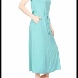 Anna-Kaci Staple Slip Gown Tied Front Dress With Pockets -ANNA-KACI SHOP M00720073558504 612507861