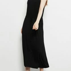 Anna-Kaci Staple Slip Gown Tied Front Dress With Pockets -ANNA-KACI SHOP M00720073558504 910703906