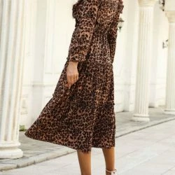 Anna-Kaci Leopard Print Ruffle Front Dress -ANNA-KACI SHOP M00720073772542 2678896153
