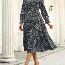 Anna-Kaci Leopard Print Ruffle Front Dress -ANNA-KACI SHOP M00720073772542 3938391433