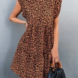 Anna-Kaci Animal Print Ruffle Sleeve Dress -ANNA-KACI SHOP M00731996684607 4159575046