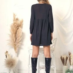 Anna-Kaci Tie Front Over Sized Button Up Top -ANNA-KACI SHOP M00740170447440 2490809208