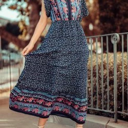 Anna-Kaci Boho Flared Sleeve Paisley Maxi Dress 12 Anna-Kaci Boho Flared Sleeve Paisley Maxi Dress -ANNA-KACI SHOP M00740170448829 1969381527