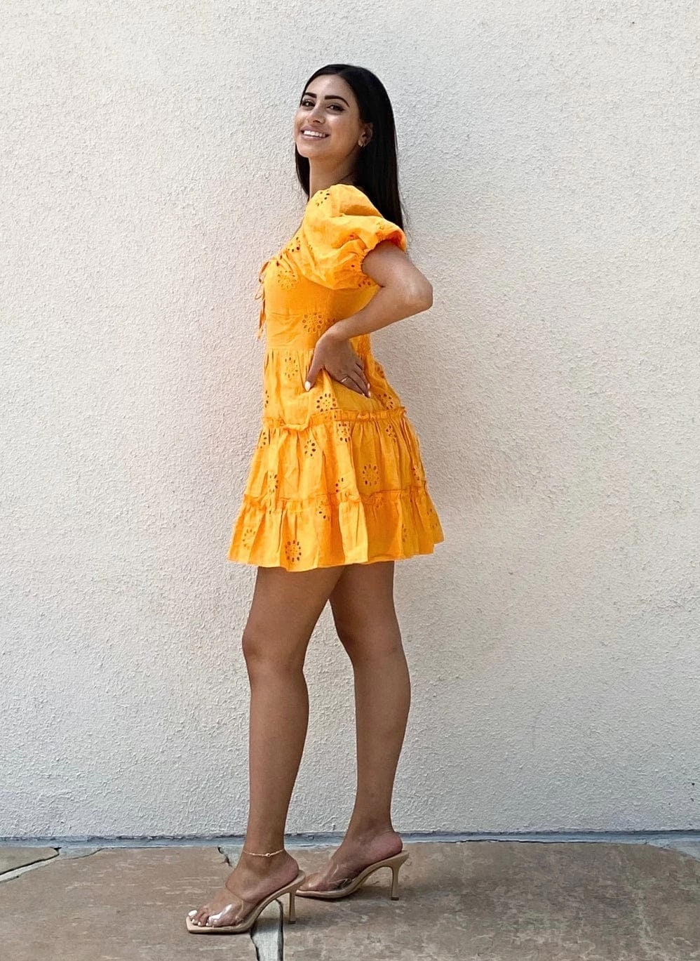 Anna-Kaci Summer Puff Sleeve Open Back Mini Dress 4 Anna-Kaci Summer Puff Sleeve Open Back Mini Dress - Image 4