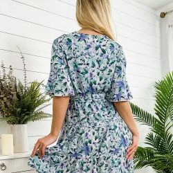 Anna-Kaci Ruffle Sleeve Floral Tiered Dress -ANNA-KACI SHOP M00762501268357 2597118125