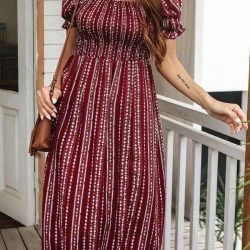 Anna-Kaci Aztec Print Slit Dress -ANNA-KACI SHOP M00762501270633 920253546