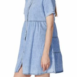 Anna-Kaci Women's Denim Shirt Dress Collared Button Down Tunic -ANNA-KACI SHOP M00762501271968 2346647436