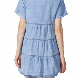 Anna-Kaci Women's Denim Shirt Dress Collared Button Down Tunic -ANNA-KACI SHOP M00762501271968 2812084568