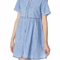 Anna-Kaci Women's Denim Shirt Dress Collared Button Down Tunic -ANNA-KACI SHOP M00762501271968 3480373553