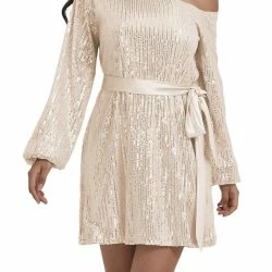 Anna-Kaci Women's Batwing Sleeve Sequin Party Dress -ANNA-KACI SHOP M00762501272347 2861409235