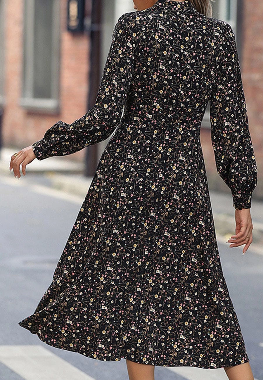 Anna-Kaci Cutout Front Vintage Floral Dress 4 Anna-Kaci Cutout Front Vintage Floral Dress - Image 4