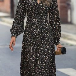 Anna-Kaci Cutout Front Vintage Floral Dress