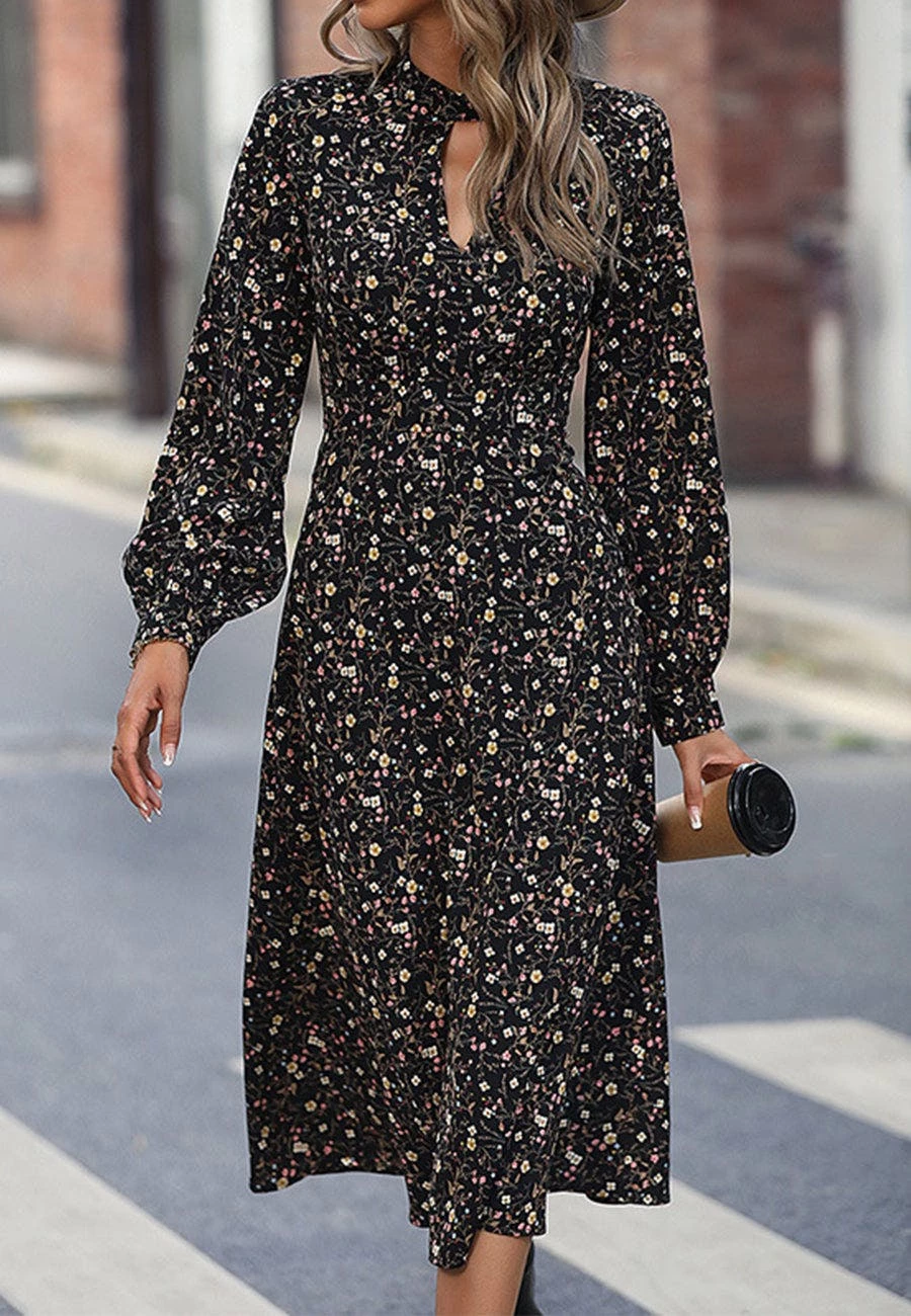 Anna-Kaci Cutout Front Vintage Floral Dress 1 Anna-Kaci Cutout Front Vintage Floral Dress