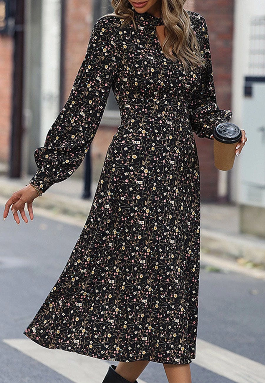 Anna-Kaci Cutout Front Vintage Floral Dress 3 Anna-Kaci Cutout Front Vintage Floral Dress - Image 3