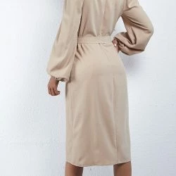 Anna-Kaci Surplice Button Puff Sleeve Dress -ANNA-KACI SHOP M00762501273504 2706298063