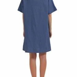 Anna-Kaci Short Sleeve Jean Shirt Dress Button Down -ANNA-KACI SHOP M00762501273962 1849389180