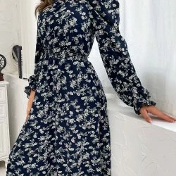 Anna-Kaci Square Neck Gathered Waist Dress -ANNA-KACI SHOP M00762501277083 3137798437