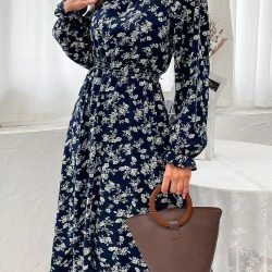 Anna-Kaci Square Neck Gathered Waist Dress -ANNA-KACI SHOP M00762501277083 764612032