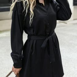 Anna-Kaci Solid Button Down Polo Dress -ANNA-KACI SHOP M00762501277717 3893344015