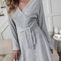 Anna-Kaci Tie Waist Wrap Dress