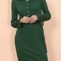 Anna-Kaci Half Button Front Shirt Dress -ANNA-KACI SHOP M00762501278103 1518230276