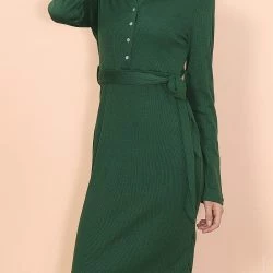 Anna-Kaci Half Button Front Shirt Dress -ANNA-KACI SHOP M00762501278103 2780147560