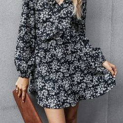 Anna-Kaci Floral Print Ruffle Dress