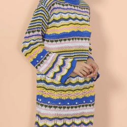 Anna-Kaci Vibrant Holiday Knit Sweater Dress