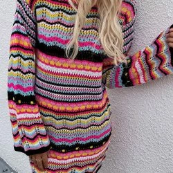 Anna-Kaci Vibrant Holiday Knit Sweater Dress -ANNA-KACI SHOP M00762501278806 116369982