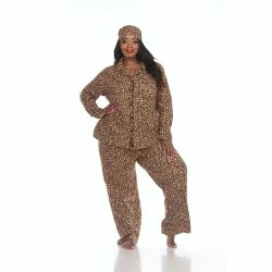 White Mark Plus Size Three Piece Pajama Set