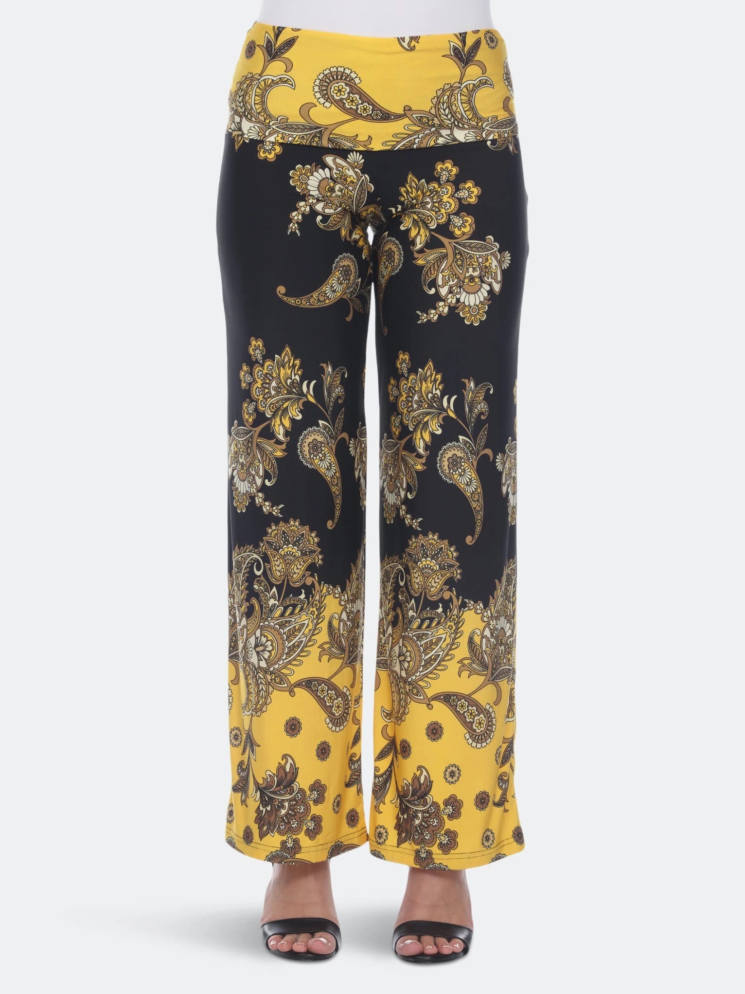 White Mark Floral Paisley Printed Palazzo Pants 1 White Mark Floral Paisley Printed Palazzo Pants