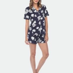 White Mark Short Sleeve Floral Pajama Set -ANNA-KACI SHOP M00840060471569 2790100474
