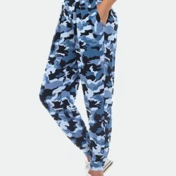White Mark Omen's Camo Harem Pants -ANNA-KACI SHOP M00840060472160 3465152958