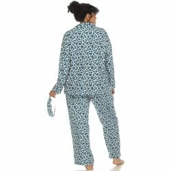 White Mark Plus Size Giraffe Print Three-Piece Pajama Set -ANNA-KACI SHOP M00840060490874 560018453