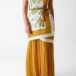 Miguelina Solange Gauze Beach Pant - Amber