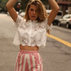 Miguelina Giada Striped Cotton Shorts 7 Miguelina Giada Striped Cotton Shorts -ANNA-KACI SHOP M00841284135060 789235105